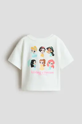 Ensemble imprimé 2 pièces en coton - Blanc/Princesses Disney
