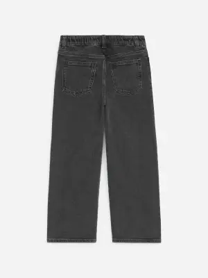 Pantalon large en jean - Noir
