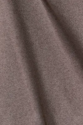 T-shirt en coton avec col tunisien - Beige foncé