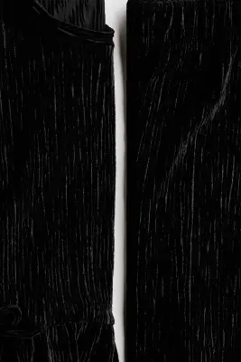 Ensemble 2 pièces en velours froissé - Noir