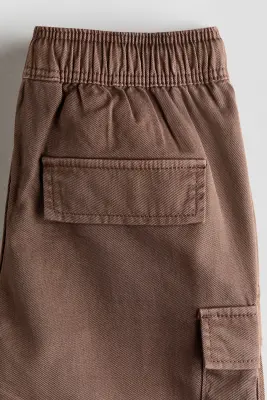 Short cargo en coton - Marron