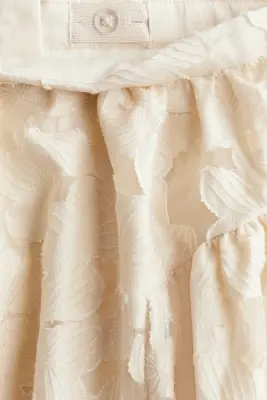 Jupe en tissu jacquard - Crème