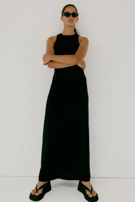 Robe sans manches en jersey - Noir