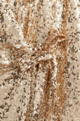 Robe portefeuille à sequins - Doré