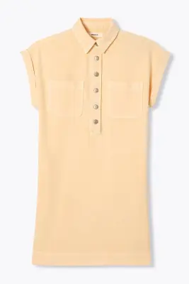 Robe courte en toile Femme