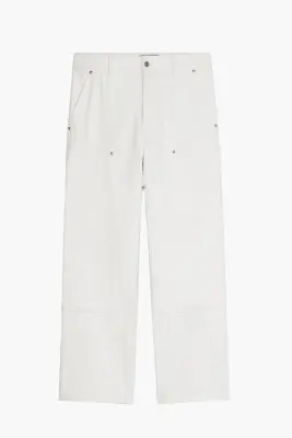 Pantalon Soft Double Knee - Twill de coton Ecru
