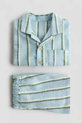 Ensemble 2 pièces - Turquoise clair/rayé