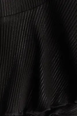 Jupe en jersey brillant - Noir
