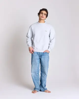 Sweat shirt Hauteville gris chiné clair