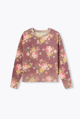 Pull à fleurs Femme
