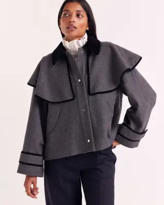 Manteau Juliette gris et noir
