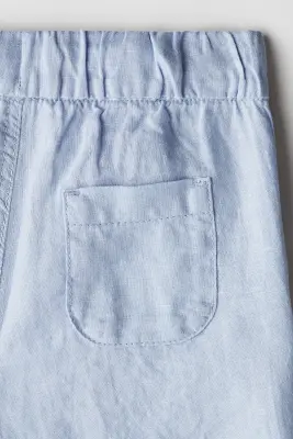 Pantalon en lin - Bleu ancien clair
