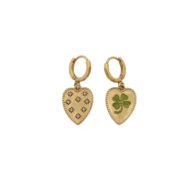 Boucles Sacha Trèfle Strass