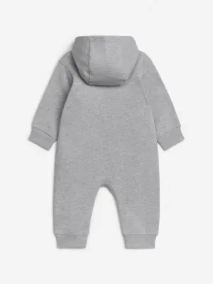 Combinaison en jersey avec capuche - Gris chiné