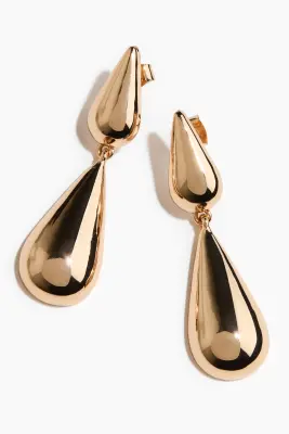 Boucles d'oreilles avec pendentif goutte - Doré