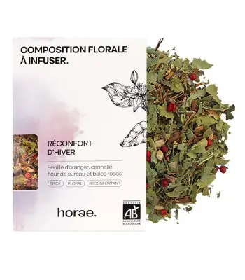 Composition florale à infuser – Réconfort d’Hiver Bio