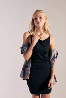 Robe Jasmin bleu marine