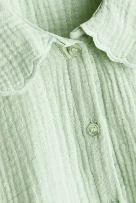 Ensemble 2 pièces en mousseline de coton - Vert clair