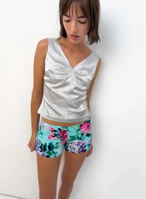 Flowers Mini Shorts