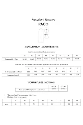 Patron PDF pantalon PACO