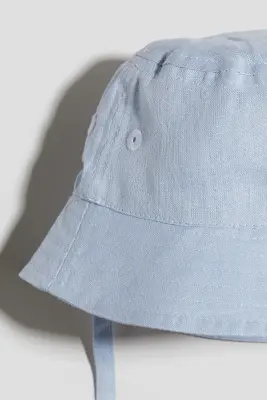 Chapeau de soleil en lin - Bleu clair