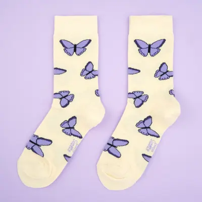 Chaussettes Papillon Mauve Coucou Suzette