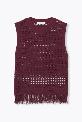 Pull en crochet sans manches