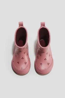 Bottes en caoutchouc - Rose ancien foncé/cerises