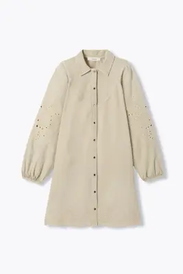 Robe-chemise brodée Femme