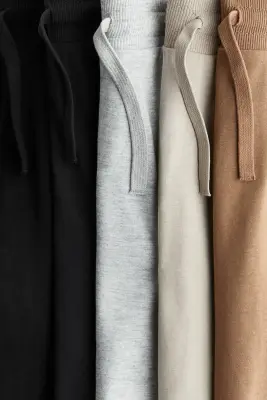 Lot de 5 pantalons jogger en jersey de coton - Beige/gris/noir