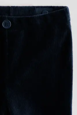 Legging en velours côtelé - Bleu marine