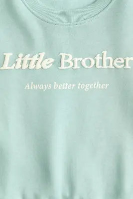 Sweat imprimé - Turquoise clair/Little Brother