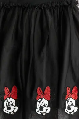 Robe imprimée avec jupe en tulle - Noir/Minnie