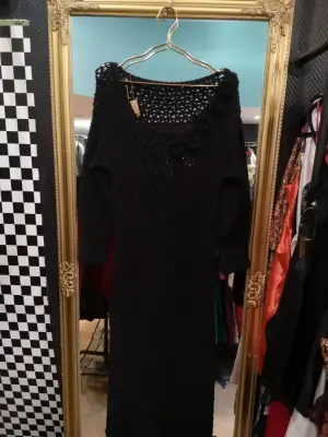 Robe noire en crochet