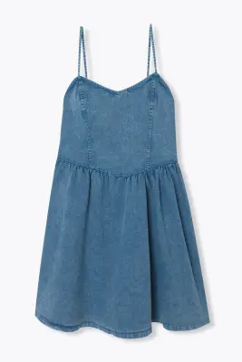Robe courte à fines bretelles