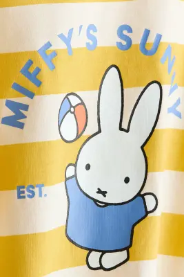 T-shirt en coton avec motif imprimé - Jaune/Miffy