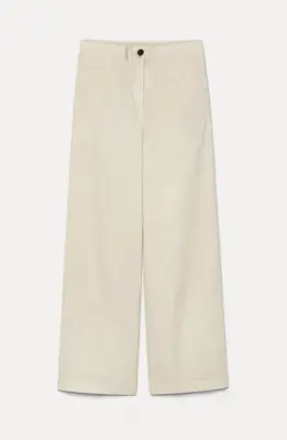 Nouveau ! POMANDÈRE Pantalon Coton 7128 Ecru