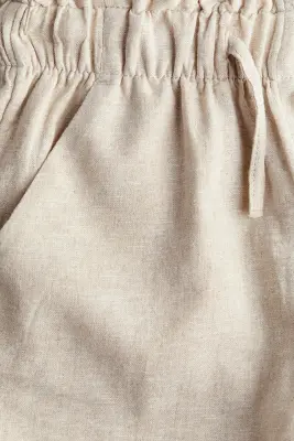 Short en lin mélangé - Beige clair