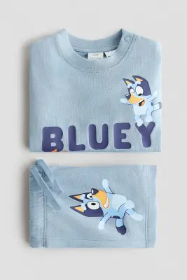 Ensemble imprimé 2 pièces - Bleu clair/Bluey