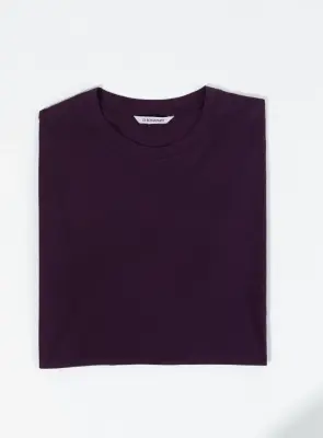 Short Sleeve T-Shirt in Eggplant Eucalyptus & Cotton