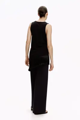 MAMA Pantalon large - Bleu marine
