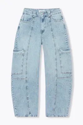 Jean balloon cargo Femme