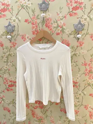 Nouveau ! MOTHER Top The LS Itty Bitty Ringer Whisper White