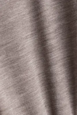 T-shirt en jersey de laine mérinos - Beige foncé