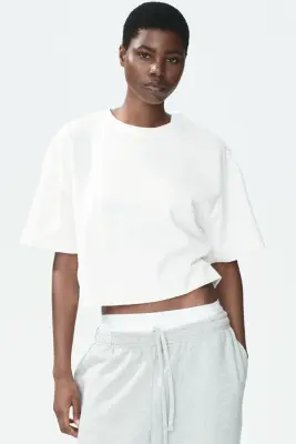 T-shirt boxy - Blanc