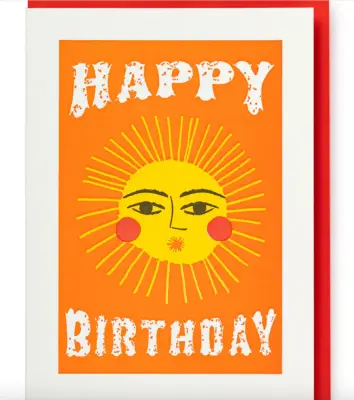 Carte d'anniversaire Happy Birthday Sun