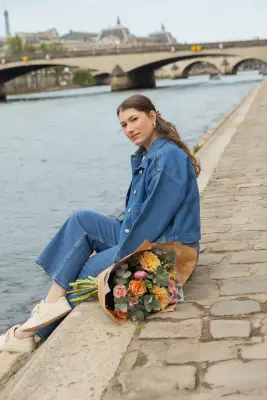 Veste denim Melissa - bleu denim