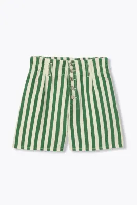 Short rayé à boutons apparents