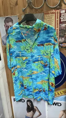 Chemise hawaïenne bleue