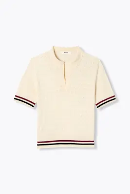 Pull polo manches courtes